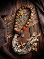 Star Moon Bodhi Chen Seed & Tibetan Weaving Rope