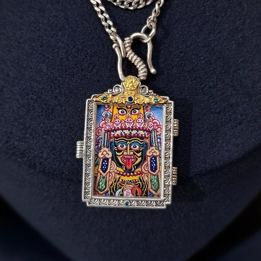 Zakiram Thangka Necklace: Portable Sacred Buddhist Mandala